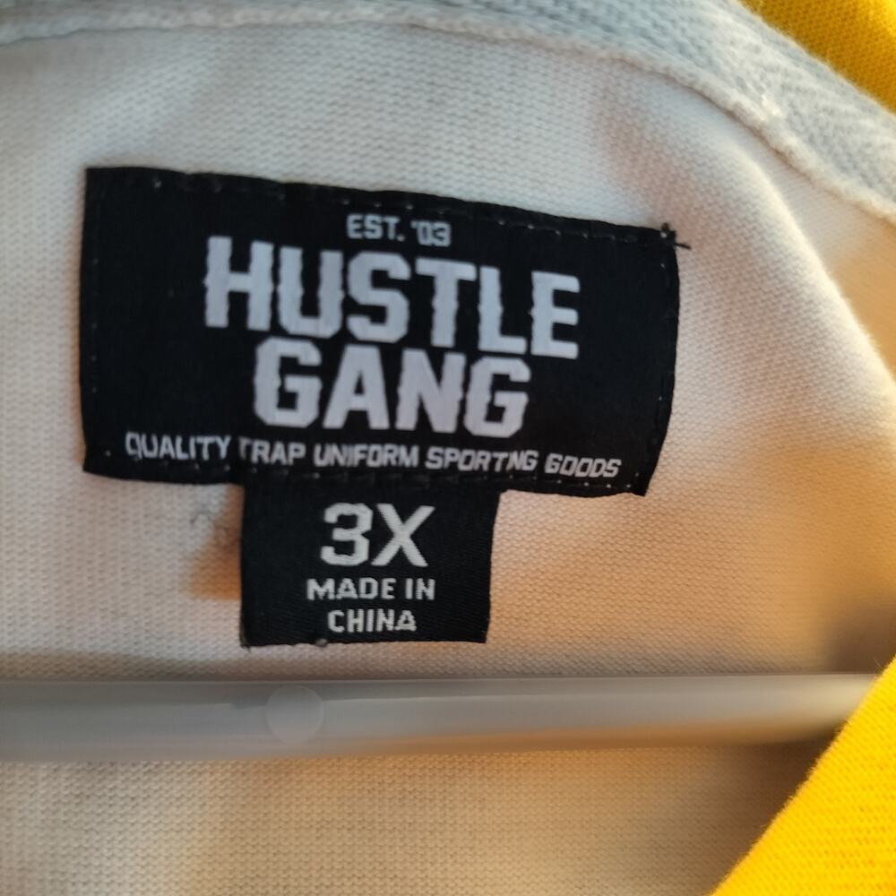 M853) Hustle Gang Arena Beans 32 Colorblock Pullover Graphic Hoodie Tall 3X - Picture 7 of 9